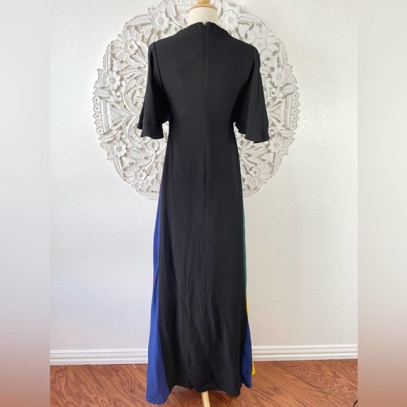 {Staud} Victorian Rainbow Godet Panel Maxi Dress, Size 0, NWT - Picture 8 of 11